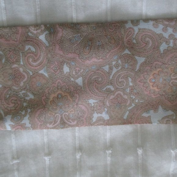 1990s silk pastel paisley skinny scarf - Picture 7 of 7